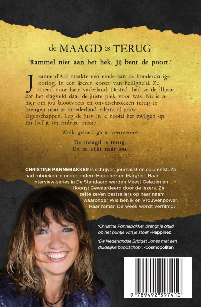 de maagd is terug print ready back cmyk